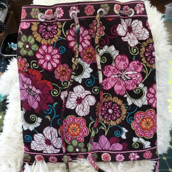 ~VERA BRADLEY MOD FLORAL DRAWSTRING BAG - Picture 2 of 5
